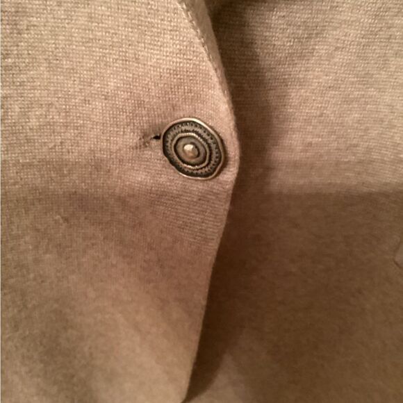 J. CREW SIZE MEDIUM TAN CAMILLE  SWEATER BLAZER WOOL AW687 - Picture 5 of 8